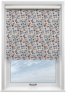 Land & Shore Esther (Blackout), Blue Red - Roller Blind